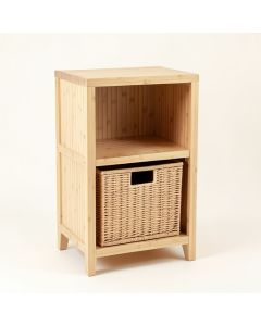 Summit Dell Freestanding Pull-Out Hamper Cabinet - Beige (synthetic illustration; no displayed measurements)