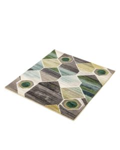 Mcguigan Peacock Hexagons And Triangles Ombre Area Rug (synthetic illustration; no displayed measurements)