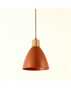 Elm Bridge Pendant Light Suspended From One Plain Cable - Terracotta (synthetic illustration; no displayed measurements)