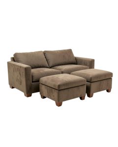 Americus 98.5 '' Wide Microfiber/Microsuede Reversible Modular Sofa & Chaise With Ottoman