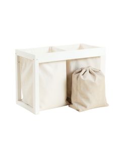 Brook Crossing Laundry Sorting Station With Plain Removable Bags - White