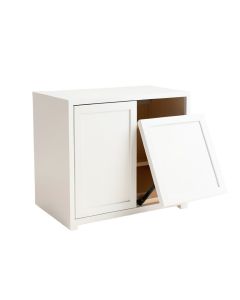 Laurel Brook Freestanding Pull-Out Hamper Cabinet - White (synthetic illustration; no displayed measurements)