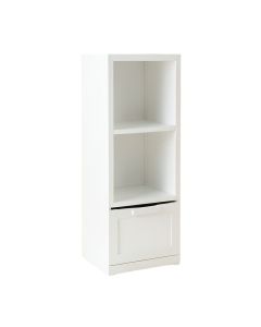 Pine Bend Narrow Cubby Tower - White