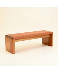 Rowan Bend Indoor Bench - Terracotta (synthetic illustration; no displayed measurements)