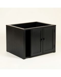 Spruce Bluff Empty Furniture-Style Litter Enclosure - Black (synthetic illustration; no displayed measurements)