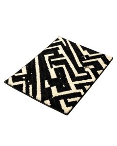 Giunta Chevron Wool Black/Ivory Area Rug