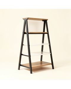 Dawud 72.44 '' H X 24 '' W Metal Ladder Bookcase (synthetic illustration; no displayed measurements)