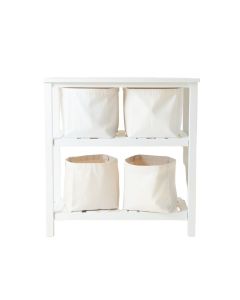 Birch Dell Laundry Sorting Station With Plain Removable Bags - White (synthetic illustration; no displayed measurements)