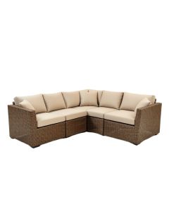 Orellana V-Shaped 4 Piece Sectional Seating Group With Cushions