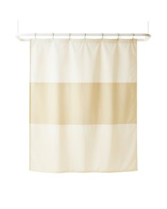 Lake Branch Shower Curtain Hanging Flat From A Plain Rod - Ivory (synthetic illustration; no displayed measurements)