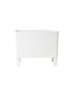 Sage Canyon Empty Raised Planter - White