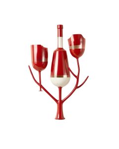 Red And White Wine Contemporary Metal Wall Décor