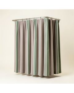 Fanshawe 13 Piece Striped Shower Curtain Set + Hooks (synthetic illustration; no displayed measurements)