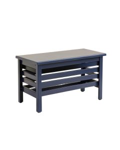 Hill Bridge Narrow Outdoor Storage Bench - Navy (synthetic illustration; no displayed measurements)