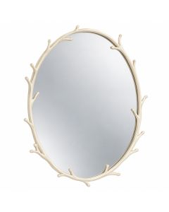 Ridge Branch Framed Wall Mirror - Cream