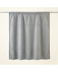 Oak Canyon Shower Curtain Hanging Flat From A Plain Rod - Gray (synthetic illustration; no displayed measurements)