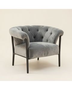 Poynor 26 '' Wide Tufted Velvet Armchair (synthetic illustration; no displayed measurements)