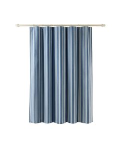 Clay Bridge Shower Curtain Hanging Flat From A Plain Rod - Blue (synthetic illustration; no displayed measurements)