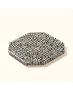 Mirage Lozenge 3 '' X 5 '' Glass Octagon And Dot Mosaic Tile (synthetic illustration; no displayed measurements)
