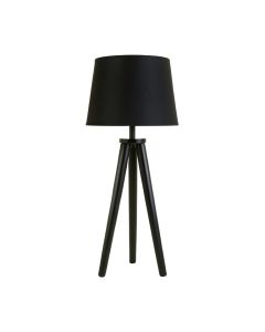 Meadow Canyon Floor Lamp With A Plain Fabric Shade - Black (synthetic illustration; no displayed measurements)