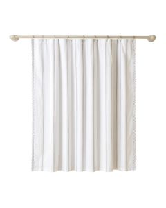 Dawn Dale Shower Curtain Hanging Flat From A Plain Rod - White