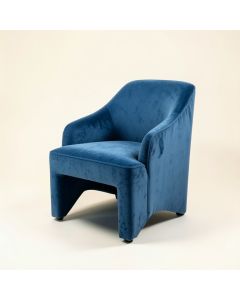 Mannion Velvet Side Chair In Blue (synthetic illustration; no displayed measurements)