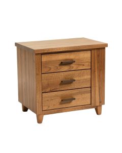 Herold Solid Wood 3 - Drawer End Table (synthetic illustration; no displayed measurements)