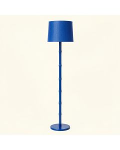 Shore Branch Floor Lamp With A Plain Fabric Shade - Blue (synthetic illustration; no displayed measurements)
