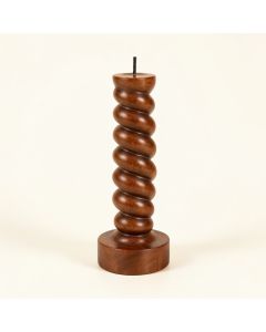 Spiral Look Tall Manufactured Wood Candlestick (synthetic illustration; no displayed measurements)