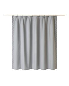 Flint Dell Shower Curtain Hanging Flat From A Plain Rod - Gray (synthetic illustration; no displayed measurements)