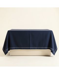 Pine Bend Flat Bed Sheet - Navy (synthetic illustration; no displayed measurements)