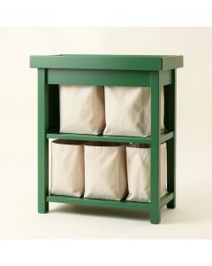 Dawn Canyon Laundry Sorting Station With Plain Removable Bags - Green (synthetic illustration; no displayed measurements)