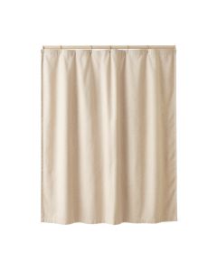Hazel Bluff Shower Curtain Hanging Flat From A Plain Rod - Beige (synthetic illustration; no displayed measurements)