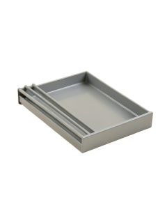 Rowan Crossing Empty Under-Desk Cable Tray - Gray (synthetic illustration; no displayed measurements)