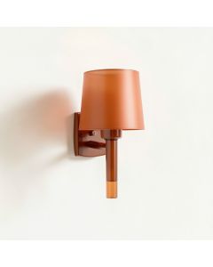 Ridge Bend Wall Sconce Mounted On A Plain Wall - Terracotta (synthetic illustration; no displayed measurements)