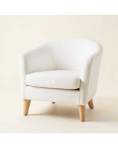 Cove Edge Upholstered Armchair - White (synthetic illustration; no displayed measurements)
