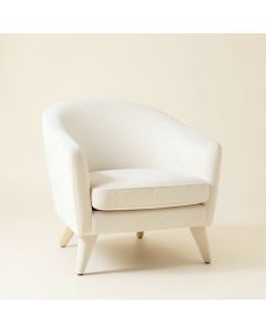 Ash Arc Upholstered Armchair (synthetic illustration; no displayed measurements)
