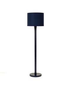 Hazel Canyon Floor Lamp With A Plain Fabric Shade - Navy (synthetic illustration; no displayed measurements)