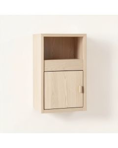 Flint Edge Wall-Mounted Entry Cabinet - Beige (synthetic illustration; no displayed measurements)