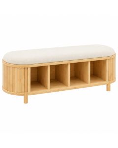 Birch Bridge Shoe Storage Bench - Cream