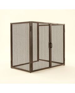 Mandu 3 Panel Steel Fireplace Screen (synthetic illustration; no displayed measurements)