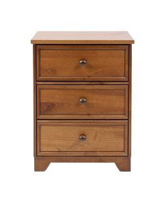 Deante 3 - Drawer Solid Wood Nightstand (synthetic illustration; no displayed measurements)
