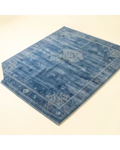Willilams Casual Traditional Hand-Tufted Wool Blue Area Rug (synthetic illustration; no displayed measurements)