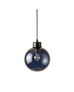 Elm Dale Pendant Light Suspended From One Plain Cable - Navy