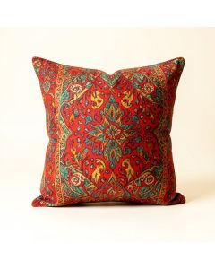 India Vibrant Vintage Bohemian Square Pillow Cover (synthetic illustration; no displayed measurements)