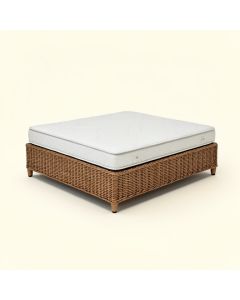 Wicker Daybed With Mattress (synthetic illustration; no displayed measurements)