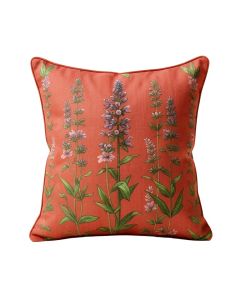Bee Balm And Bees Out Throw Pillow (synthetic illustration; no displayed measurements)