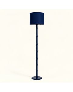 Heath Canyon Floor Lamp With A Plain Fabric Shade - Navy (synthetic illustration; no displayed measurements)