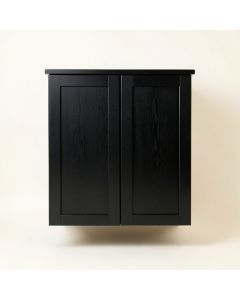 Holly Brook Wall-Mounted Laundry Cabinet - Black (synthetic illustration; no displayed measurements)