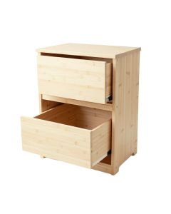 Ash Branch Freestanding Pull-Out Hamper Cabinet - Ivory (synthetic illustration; no displayed measurements)